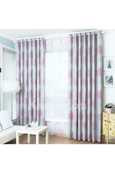 Floral Energy Saving Made to Measure Curtain (Two Panels)