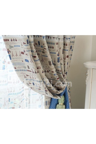 Floral Energy Saving Made to Measure Curtain (Two Panels)