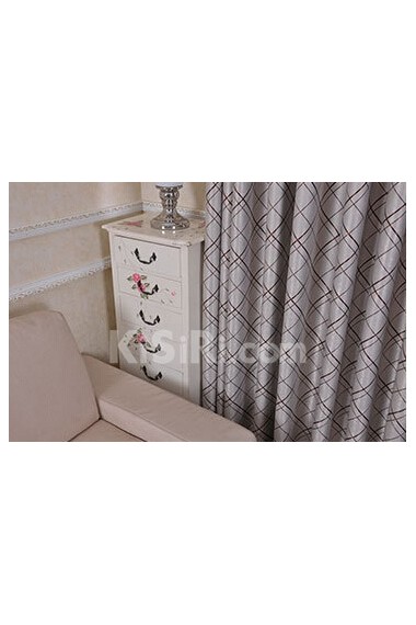 Plaid Energy Saving Made to Measure Curtain (Two Panels)