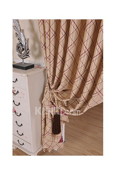 Plaid Energy Saving Made to Measure Curtain (Two Panels)