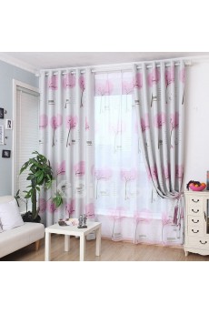 Floral Energy Saving Made to Measure Curtain (Two Panels)