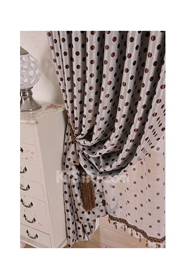 Polka Dot Energy Saving Made to Measure Curtain (Two Panels)