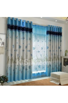 Floral Energy Saving Made to Measure Curtain (Two Panels)