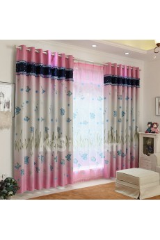 Floral Energy Saving Made to Measure Curtain (Two Panels)