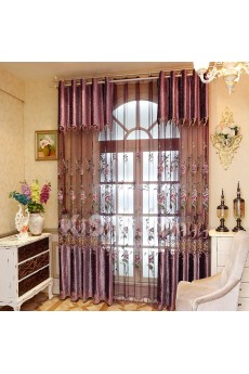 Floral Energy Saving Made to Measure Curtain (Two Panels)