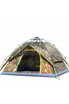 Outdoor 3-4 Person Auto Camping Tent with Double Structure