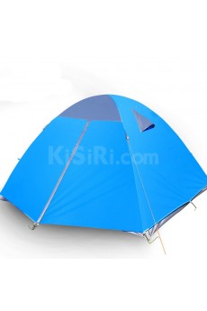 
4 Season Outdoor 3-4 Person Double Camping Tent with Blue Color

