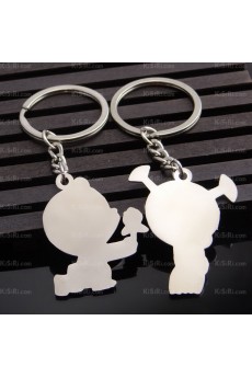 Elegant Small Pendant Zinc Alloy Doll Keychain (A Pair)