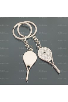 Couples Personalized Zinc Alloy Tennis Racket Keychain (A Pair)