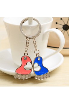 Couples Elegant Small Pendant Zinc Alloy Feet Keychain (A Pair)