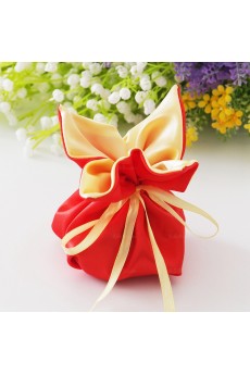 Hand-made Flower Red Color Wedding Favor Bags (12 Pieces/Set)