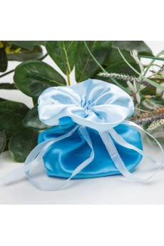 Hand-made Flower Blue Color Classical Wedding Favor Bags (12 Pieces/Set)
