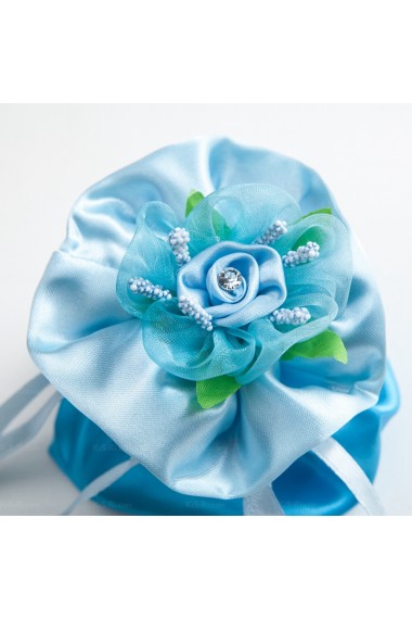 Hand-made Flower Blue Color Classical Wedding Favor Bags (12 Pieces/Set)