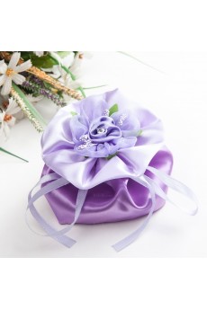 Hand-made Flower Purple Color Wedding Favor Bags (12 Pieces/Set)