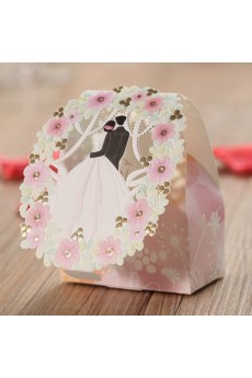 Exquisite Card Paper Wedding Favor Boxes (12 Pieces/Set)