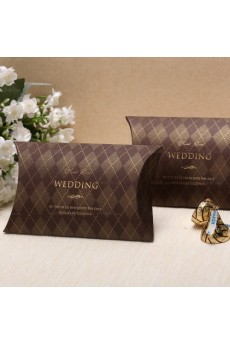 Classical Card Paper Wedding Favor Boxes (12 Pieces/Set)