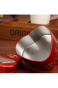 Red Color Heart-shaped Wedding Favor Boxes (12 Pieces/Set)