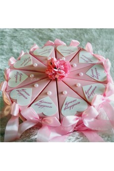 Wedding Party Pink Favor Boxes Online (10 Pieces/Set)