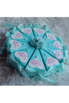 Blue Color Wedding Favor Boxes Online Shop (10 Pieces/Set)