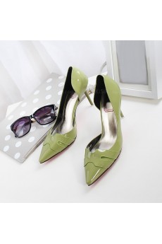 Women's Apple Green Stiletto Heel Party Shoes (Mid Heel)