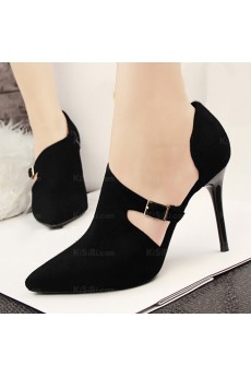 Women's Black Stiletto Heel Party Shoes (High Heel)