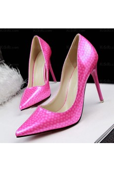 Women's Rose Red Pointed Toe Stiletto Heel Evening Shoes (High Heel)