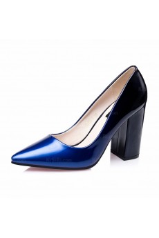 Fashion Blue Chunky Heel Party Shoes for Sale (High Heel)