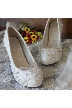 White Lace Bridal Wedding Shoes for Sale