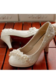 Spring White Lace Bridal Wedding Shoes for Sale