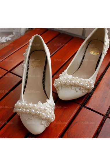 Spring White Lace Bridal Wedding Shoes for Sale