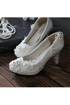 Elegant Lace Bridal Wedding Shoes with Rhinestone 