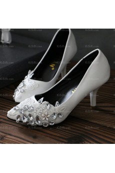 Cheap Lace Bridal Wedding Shoes with Rhinestone 
