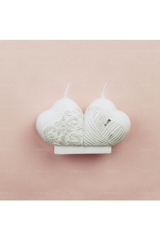 Discount White Heart-shaped Candle Valentine's Day
