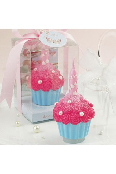 Cheap Pink Blue Rose Dessert Candle